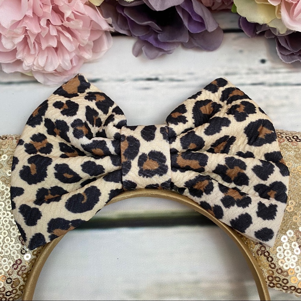 Minnie Mouse Leopard Bow Animal Kingdom Headband - Picture 12 of 16